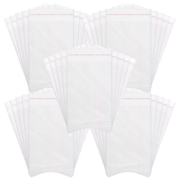 Bolsitas de celofan CeloFlex12 5Paq 500Pzas 6x8cm Adherible OPP Transparente.