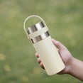 thumbnail image 4 of enjoywould Gobelet Isolé 380ml Étanche avec Poignée en Acier Inoxydable Résistant à la Chaleur Flacon Isolé Fourniture Maison, 4 of 8