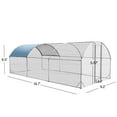 thumbnail image 4 of SEGMART Large Metal Chicken Coop for Yard, Outdoor Walk-in Chicken Coops for 20-30 Chickens, Chicken Pen Hen House Poultry Cage with Waterproof Cover and Tri-Supporting, Three Cage 225"L, Silver, 4 of 7
