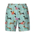 thumbnail image 4 of Lsque Mens Swim Trunks Christmas Dachshund Pattern - Bathing Suit Compression Liner - Beach Swim Shorts Swimwear - (S-3XL) - Stretch Quick Dry -Large, 4 of 9