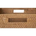 thumbnail image 3 of Kouboo Loma Rectangular Decorative Rattan Storage Basket With Handles, Coastal-Inspired Handwoven, Home Organization, Black Antique, Latte, 3 of 21