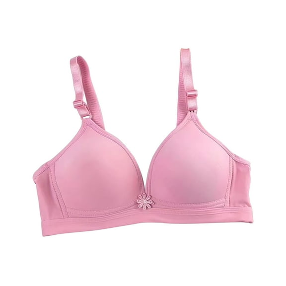 pimelu Bras for Women Push Up Bra for Women Underwire Lightly Lined T-Shirt Bras Ladies Compression Wirefree Comfy Everyday Bra Womens Bras