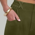 thumbnail image 5 of Hurxie Womens Baggy Wide Leg Pants Casual Elastic Waisted Palazzo Harem Pants with Pockets Army Green,2XL, 5 of 8