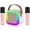Pink, variant on Mini Karaoke Machine for Kids, Colorful LED Portable Bluetooth Speaker with 2 Wireless Mics,4-12 Years Old Kids Christmas Birthday Gift