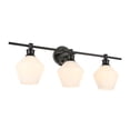 thumbnail image 6 of Gene 3 light Black and Frosted white glass Wall sconce, 6 of 15