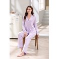 thumbnail image 7 of RH Women Pajamas Set Button Down Sleepwear Long Sleeve Nightwear Long Pants Pj Set S-XXL RHW4013, 7 of 7
