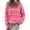 29# Hot Pink, variant on Quarter Zip Striped Sweater Womens Oversized Turtleneck Pullover Top Color Block Long Sleeve Half Zip V Neck Knit Cozy Preppy Sweater Top Fall Winter