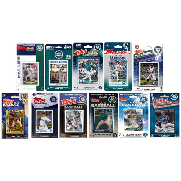 C&I Collectables MARINERS1121TS MLB Seattle Mariners 11 Different Licensed Trading Card Team Sets