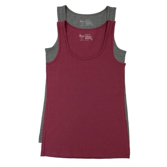 Felina - Cotton Modal Stretch Layering Tank Top 2-Pack - Versatile & Comfortable (Ashberry, Small)