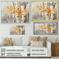 thumbnail image 4 of Designart "Orange Birch Wood During The Winter Season" Tree Birch Floater Framed Canvas Prints, 4 of 5