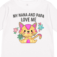 thumbnail image 4 of Inktastic My Nana and Papa Love Me with Cute Kitten and Flowers Boys or Girls Long Sleeve Toddler T-Shirt, 4 of 5