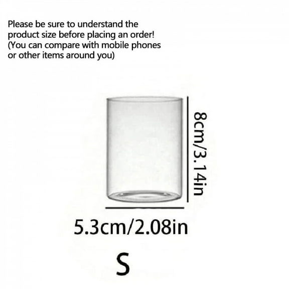 Clear Cylinder Glass Candle Holder Pillar High Borosilicate Glass Candle Holder Vase Wedding Party Decor(Candles Not Included)
