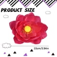 thumbnail image 5 of Artificial 10cm Rose Red Lotus Flower Head, 2-Pack Lifelike Water Lily Bloom for Vase and Home Decor, 2PCS (Rose Red), 5 of 5