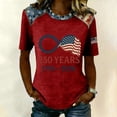 thumbnail image 2 of Youpwaven Women's USA 250th Anniversary T-Shirt, Patriotic Infinity American Flag Graphic Top, 1776-2026 Independence Day Round Neck Tee, 250 Years Celebration Shirt, 2 of 5
