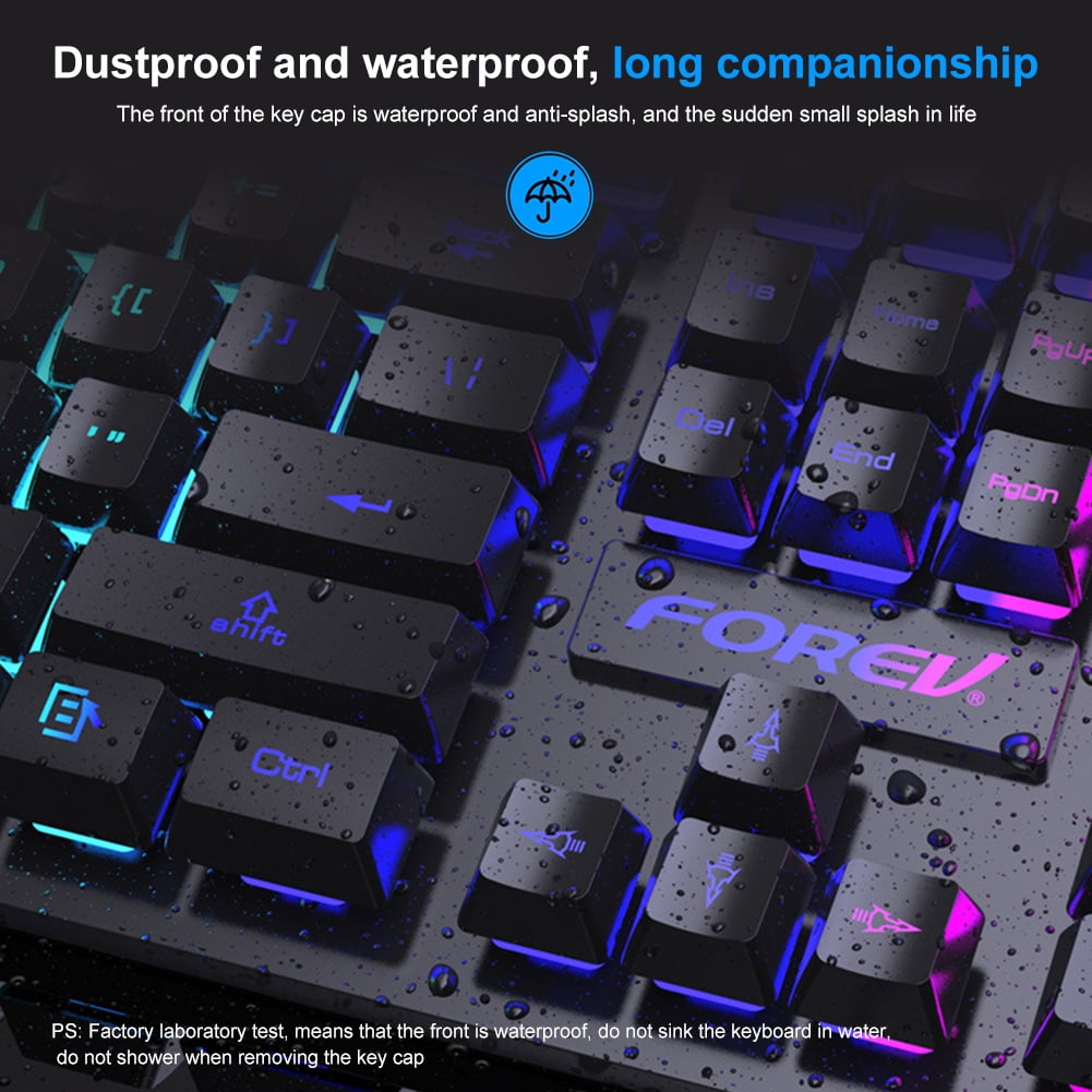 ITIGOITIE E-sports Gaming Wired Glowing Film Keyboard for Office, Desktop and Laptop - Black