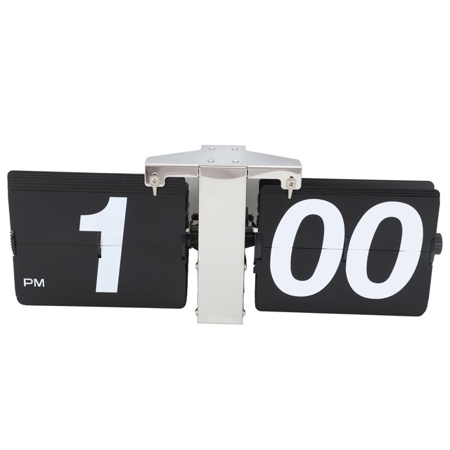 Horloge de Bureau Rabattable, Horloge Mécanique Rétro Numérique Moderne avec Bouton de Réglage du Temps et des Broches Tournantes, Horloge Rabattable Détachable pour Salon Chambre Bureau