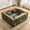 Green 4Seat, variant on LUCKHAO Modern Foam Teddy Fabric Convertible and Oversized Sleeper Sofa Bed Loveseat with 2 Pillows, Green