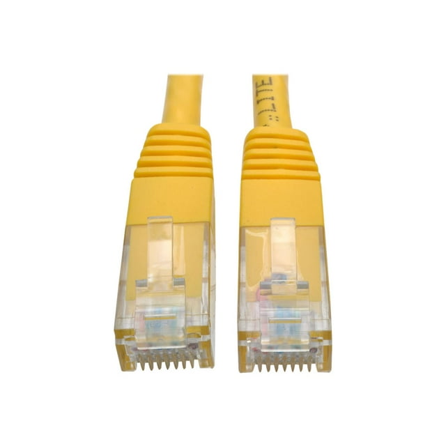 Eaton Tripp Lite Series 2 ft RJ-45 (m) Cat6 (UTP) Gigabit Molded Ethernet Cable (RJ45 M/M), PoE, yellow,. (0.61 M) - Câble de Raccordement - à RJ-45 (M) - 2 ft - UTP - CAT 6 - IEEE 802.3ab/IEEE 802.5 - Moulé, Toronné - Jaune