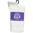 thumbnail image 3 of Big & Little Kids Lightweight Cotton Crew Socks Bulk, Homeless Donation Cheap, Wholesale Sock (144 Pairs White Little Kids/Gray Heel and Toe), 3 of 5