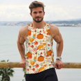 thumbnail image 6 of Fotbe Pumpkin Fall Pears Pattern Men's Quick Dry Workout Tank Top Gym Muscle Tee Fitness Bodybuilding Sleeveless T Shirt Breathable Workout Shirt-3X-Large, 6 of 9