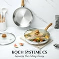 thumbnail image 6 of Koch Systeme CS 10 inch Stainless Steel Frying Pan with Lid, Heat-resistant Bakelite Handle, Fast & Even Heat, Dishwasher Safe, 6 of 8