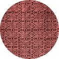 thumbnail image 1 of Ahgly Company Indoor Round Abstract Red Modern Area Rugs, 3' Round, 1 of 4