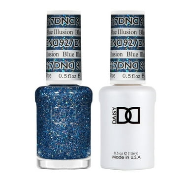 DND Nail Polish Gel & Matching Lacquer Set Duo 927 Blue Illusion