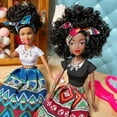 thumbnail image 4 of AlevRam 12-Inch African American Fashion Doll – Articulated Body, Curly Hair, Colorful Ethnic Skirt & Top Outfit, Gift for Kids Ages 3+, 4 of 5