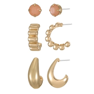 Time and Tru May Lily of the ValleyEarring Pack Silvertone