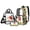 Apple, variant on Xoenoiee Cherry Polka Dot Print Clear Backpack for Kids See Through School Bag 3-in-1 Bookbag Set with Lunch Box Pencil Case for Girls Transparent Schoolbag Elementary Preschool Bookbag Daypack