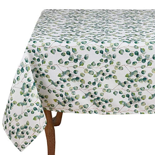 Eucalyptus Leaf Design Rectangular Polyester Tablecloth