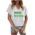 thumbnail image 1 of Tops Cortos para las Mujeres San Pablo's Día Impreso Cuello en V Envuelto Casual Top, Ligero para Todas las Estaciones Hogar Y Uso Diario, 1 of 8