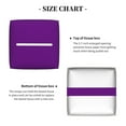 thumbnail image 5 of Rateoe Purple Pattern Tissue Box Cover, Modern Square Decorative Leather Facial Paper Case Organizer Holder Dispenser 5X5X5'', 5 of 8