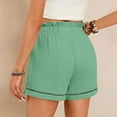 thumbnail image 2 of Luxalzxs Shorts for Women Summer Casual Shorts Drawstring Bandage Elastic Waist Comfy Shorts with Pockets, 2 of 5