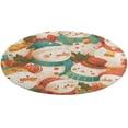 thumbnail image 5 of Christmas Cartoon Snowman Round Carpet Circle Rug Outdoor Patio Area Rug Washable Large Area Rugs Hallway Room Decor Fitness Mats, 5 of 8