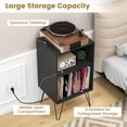 thumbnail image 6 of Giantex Record Player Stand, Vinyl Record Storage Cabinet for Living Room, Bedroom, Black, 6 of 7