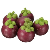 Uxcell 6 Pcs Artificial Mangosteens, Foam Lifelike Fake Fruit Model Mangosteens