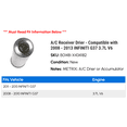 thumbnail image 2 of A/C Receiver Drier - Compatible with 2008 - 2013 INFINITI G37 3.7L V6 2009 2010 2011 2012, 2 of 2