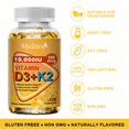 thumbnail image 4 of Cápsulas blandas de vitamina D3 con K2(mk7), 10 000 UI de potencia extra, 60 unidades, 4 of 5