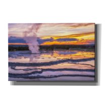 Epic Graffiti 'Great Sunset - Grand Teton National Park' by Darren White, Giclee Canvas Wall Art, 18"x12"