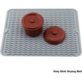 thumbnail image 4 of Alfombrilla de silicona antigoteo para encimeras, escurridores y soportes, resistente al calor, para secar platos, color gris, 4 of 5