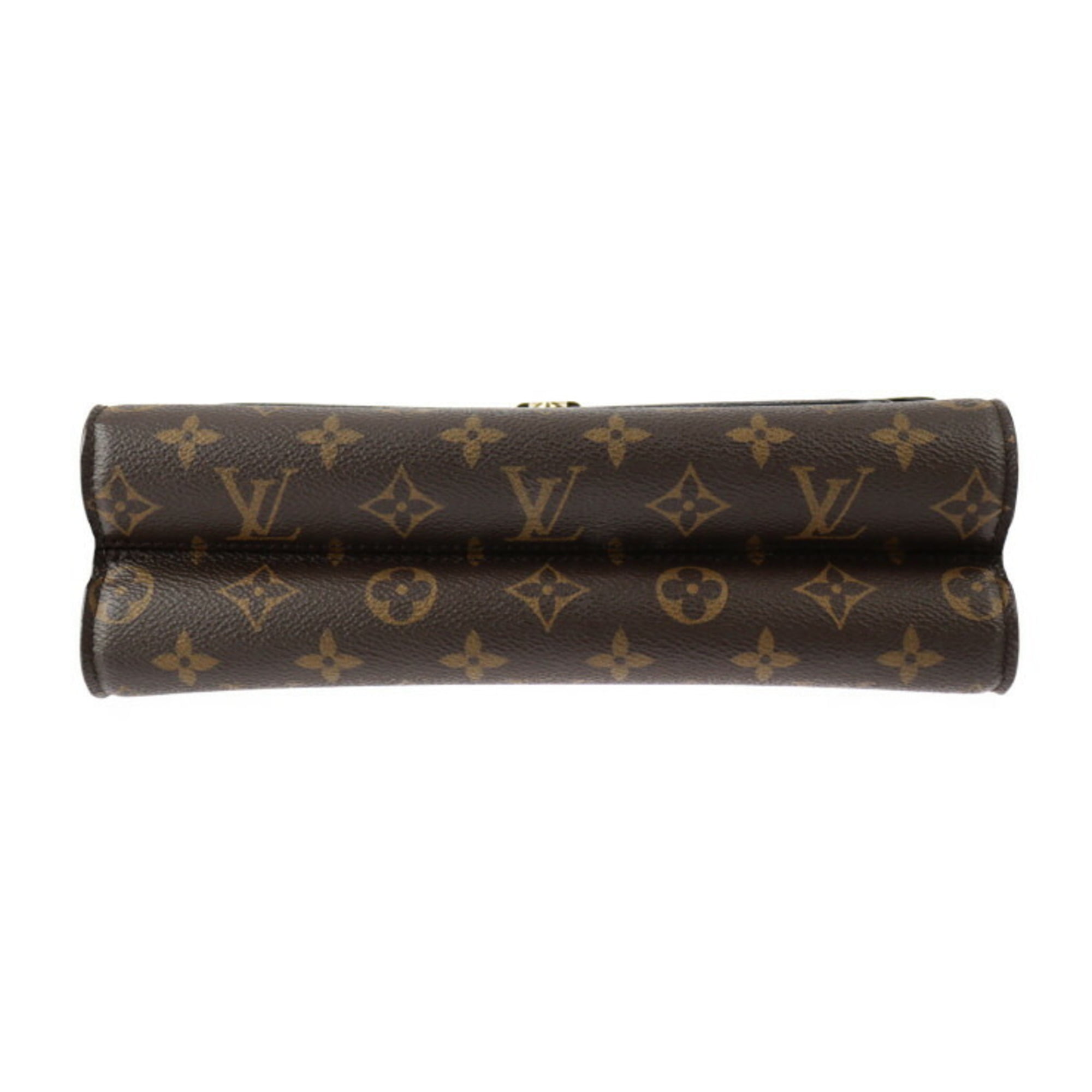 Pre-Owned LOUIS VUITTON Louis Vuitton Victoire Shoulder Bag M41730 Monogram  Canvas Calfskin Brown Black Gold Hardware Chain (Good)