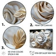 thumbnail image 3 of Designart Roses Oversized framed wall art decor, Roses framed wall Art, Pure Gold Rose Adoration , White Gold framed wall art, 32x24 inches Gold Frame, 3 of 5