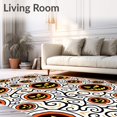 thumbnail image 2 of ODIKA 8'x10' Machine Washable Non-Slip Area Rug, Macabre Jack O Lantern Face Displaying Halloween High Traffic Rug, Black, 620222, 2 of 5
