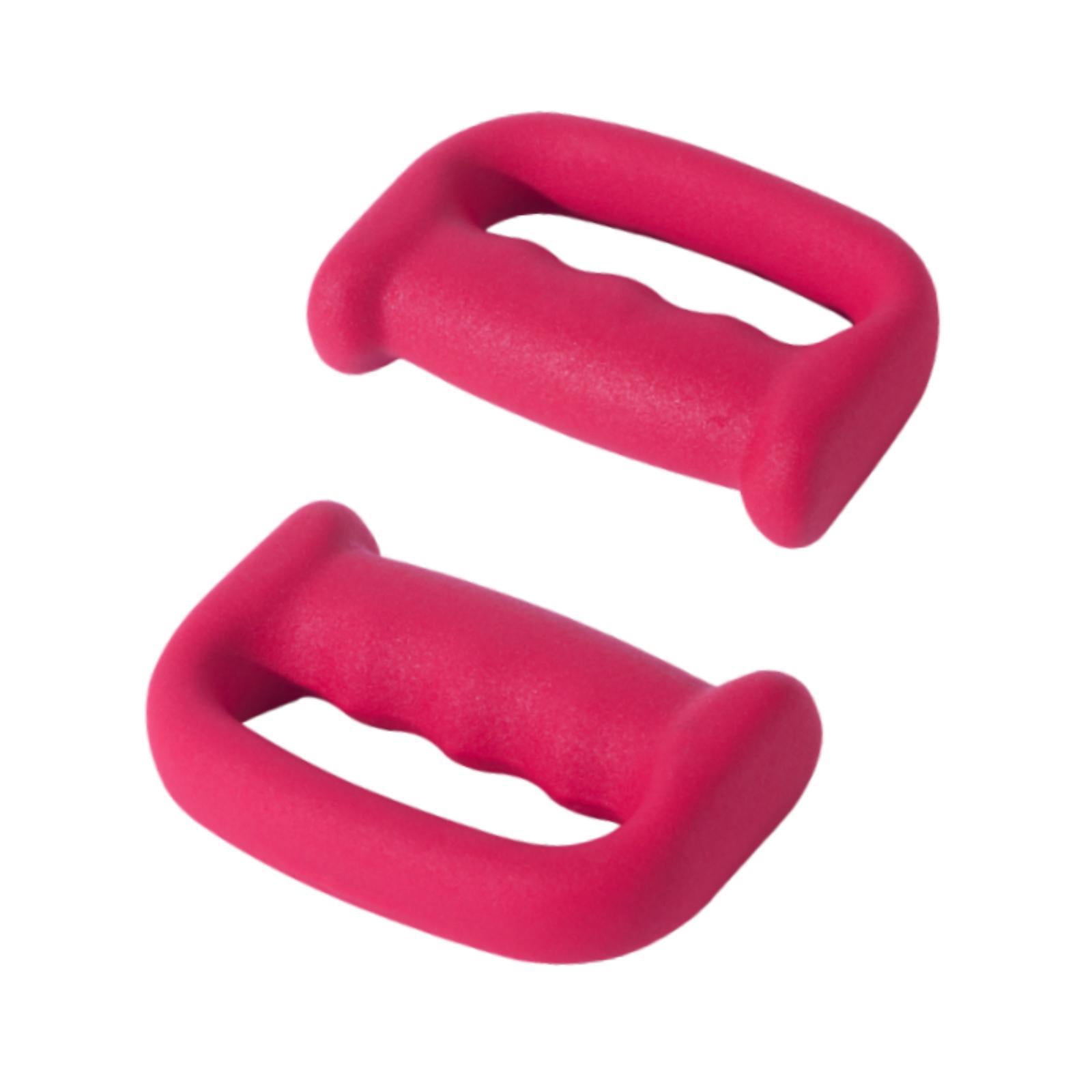 Baoblaze 2 Pieces Boxing Dumbbells D Shape Grip Hand Weight for Aerobics Exercises Walkin Pink