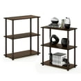 thumbnail image 3 of Furinno Turn-N-Tube 3-Tier Compact Multipurpose Shelf Display Rack, Walnut/Brown, Set of 2, 3 of 3