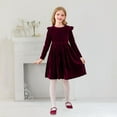thumbnail image 4 of Girls' Dresses Child Kids Ruffled Long Sleeve Casual Spring Autumn Party Cute Tutu Dress Princess Dress Size 5 Y-6 Y, 4 of 4