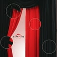 thumbnail image 2 of Sapphire Home Complete Window Sheer Curtain Panel Set with 4 Attached Panels 55x63 Each and 2 Valances with Beads and 2 Tiebacks -Easy Installation- Multicolor 63" Black and Red, 2 of 7