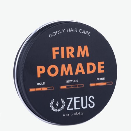 ZEUS Water-Based Pomade, Natural Shine All Day Hold - MADE IN USA (4 oz.)
