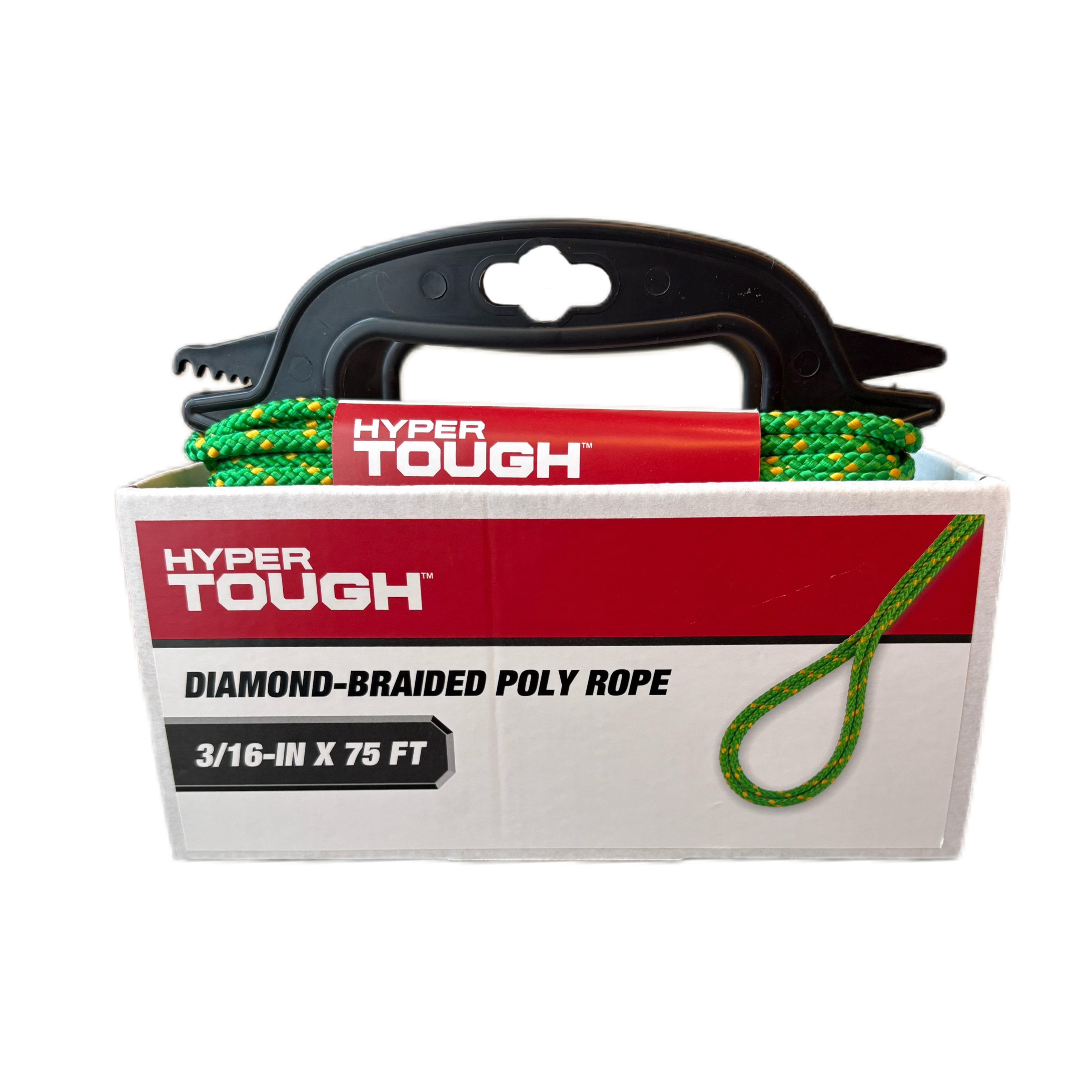 Hyper Tough Diameter 3/16 inch x 75 feet Polypropylene Diamond-Braid Rope